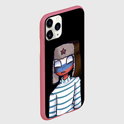 Чехол iPhone 11 Pro матовый CountryHumans - Россия, цвет: 3D-малиновый — фото 2