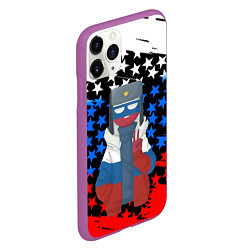 Чехол iPhone 11 Pro матовый CountryHumans, цвет: 3D-фиолетовый — фото 2