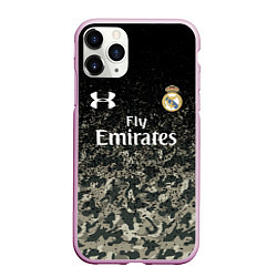 Чехол iPhone 11 Pro матовый Real Madrid, цвет: 3D-розовый