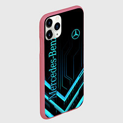 Чехол iPhone 11 Pro матовый Mercedes-Benz, цвет: 3D-малиновый — фото 2