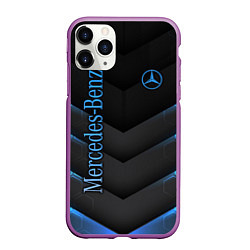 Чехол iPhone 11 Pro матовый Mercedes-Benz, цвет: 3D-фиолетовый