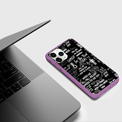 Чехол iPhone 11 Pro матовый BILLIE EILISH BLACK, цвет: 3D-фиолетовый — фото 2