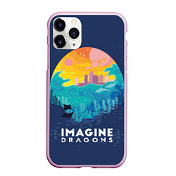 Чехол iPhone 11 Pro матовый Imagine Dragons, цвет: 3D-розовый