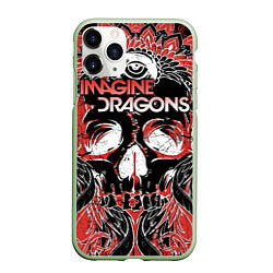Чехол iPhone 11 Pro матовый Imagine Dragons, цвет: 3D-салатовый