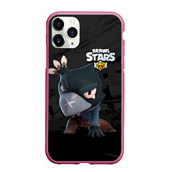 Чехол iPhone 11 Pro матовый Brawl Stars Crow Ворон