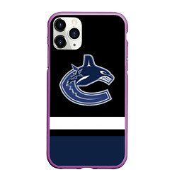 Чехол iPhone 11 Pro матовый Vancouver Canucks, цвет: 3D-фиолетовый