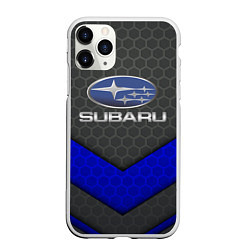 Чехол iPhone 11 Pro матовый SUBARU, цвет: 3D-белый