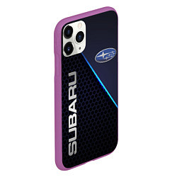 Чехол iPhone 11 Pro матовый SUBARU, цвет: 3D-фиолетовый — фото 2