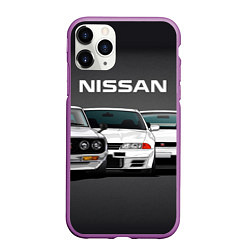 Чехол iPhone 11 Pro матовый NISSAN, цвет: 3D-фиолетовый