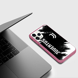 Чехол iPhone 11 Pro матовый JUVENTUS, цвет: 3D-малиновый — фото 2