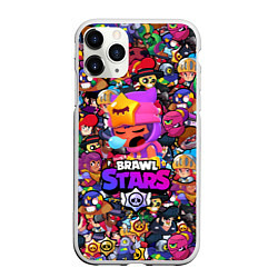 Чехол iPhone 11 Pro матовый BRAWL STARS: SANDY, цвет: 3D-белый