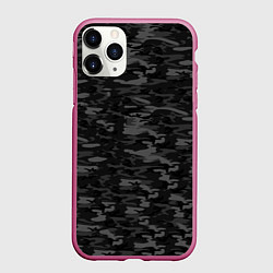 Чехол iPhone 11 Pro матовый ГОРОДСКОЙ КАМУФЛЯЖ, цвет: 3D-малиновый