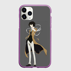 Чехол iPhone 11 Pro матовый Osamu Dazai, цвет: 3D-фиолетовый