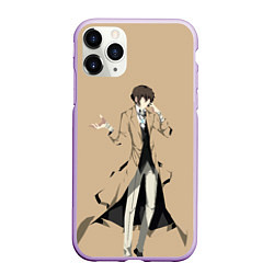 Чехол iPhone 11 Pro матовый Osamu Dazai, цвет: 3D-сиреневый