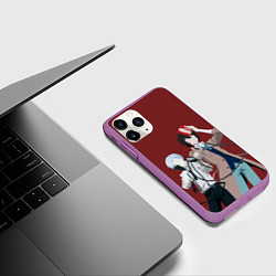 Чехол iPhone 11 Pro матовый Atsushi Nakajima & Osamu Dazai, цвет: 3D-фиолетовый — фото 2