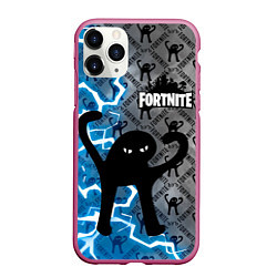 Чехол iPhone 11 Pro матовый ЪУЪ FORTNITE, цвет: 3D-малиновый