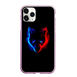 Чехол iPhone 11 Pro матовый Волк, цвет: 3D-розовый