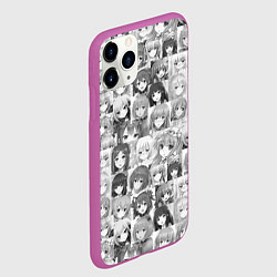 Чехол iPhone 11 Pro матовый Аниме девушки, цвет: 3D-фиолетовый — фото 2