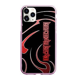 Чехол iPhone 11 Pro матовый Iron Maiden, цвет: 3D-розовый