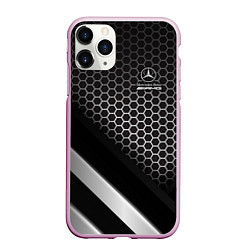 Чехол iPhone 11 Pro матовый Mercedes-AMG, цвет: 3D-розовый