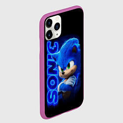 Чехол iPhone 11 Pro матовый SONIC, цвет: 3D-фиолетовый — фото 2