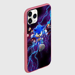 Чехол iPhone 11 Pro матовый SONIC, цвет: 3D-малиновый — фото 2