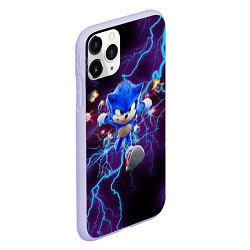 Чехол iPhone 11 Pro матовый SONIC, цвет: 3D-светло-сиреневый — фото 2