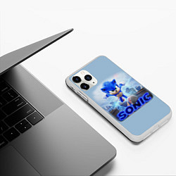 Чехол iPhone 11 Pro матовый SONIC, цвет: 3D-белый — фото 2