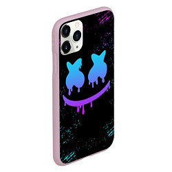 Чехол iPhone 11 Pro матовый Marshmello, цвет: 3D-розовый — фото 2