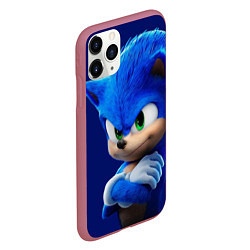 Чехол iPhone 11 Pro матовый SONIC, цвет: 3D-малиновый — фото 2