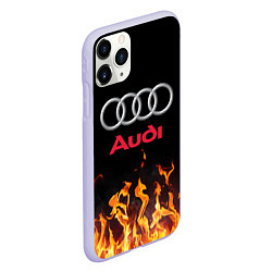 Чехол iPhone 11 Pro матовый AUDI, цвет: 3D-светло-сиреневый — фото 2