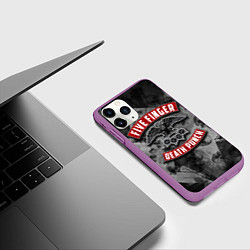 Чехол iPhone 11 Pro матовый Five Finger Death Punch, цвет: 3D-фиолетовый — фото 2