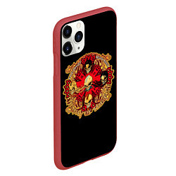 Чехол iPhone 11 Pro матовый Five Finger Death Punch, цвет: 3D-красный — фото 2