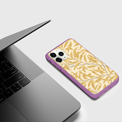 Чехол iPhone 11 Pro матовый Осенний мотив, цвет: 3D-фиолетовый — фото 2