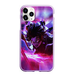 Чехол iPhone 11 Pro матовый KIMETSU NO YAIBA, цвет: 3D-сиреневый