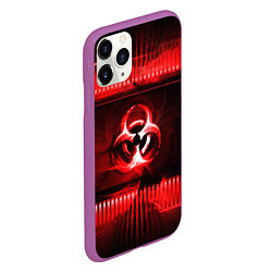 Чехол iPhone 11 Pro матовый BIOHAZARD, цвет: 3D-фиолетовый — фото 2