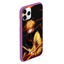 Чехол iPhone 11 Pro матовый KIMETSU NO YAIBA, цвет: 3D-фиолетовый — фото 2