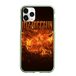 Чехол iPhone 11 Pro матовый Led Zeppelin, цвет: 3D-салатовый