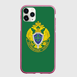 Чехол iPhone 11 Pro матовый Пограничная служба зеленый, цвет: 3D-малиновый