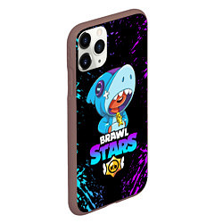 Чехол iPhone 11 Pro матовый BRAWL STARS LEON SHARK, цвет: 3D-коричневый — фото 2