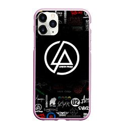 Чехол iPhone 11 Pro матовый LINKIN PARK, цвет: 3D-розовый