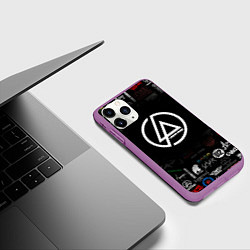 Чехол iPhone 11 Pro матовый LINKIN PARK, цвет: 3D-фиолетовый — фото 2
