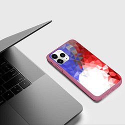 Чехол iPhone 11 Pro матовый Абстракция, цвет: 3D-малиновый — фото 2