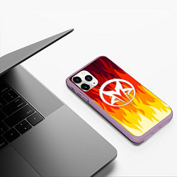 Чехол iPhone 11 Pro матовый Mudvayne, цвет: 3D-сиреневый — фото 2