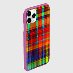 Чехол iPhone 11 Pro матовый Радужная сетка, цвет: 3D-фиолетовый — фото 2