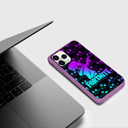 Чехол iPhone 11 Pro матовый FORTNITE X MARSHMELLO, цвет: 3D-фиолетовый — фото 2