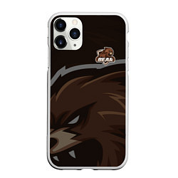 Чехол iPhone 11 Pro матовый Форма Bear, цвет: 3D-белый