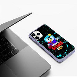 Чехол iPhone 11 Pro матовый BRAWL STARS MRP, цвет: 3D-светло-сиреневый — фото 2