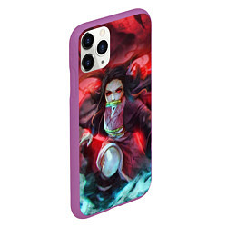 Чехол iPhone 11 Pro матовый KIMETSU NO YAIBA, цвет: 3D-фиолетовый — фото 2