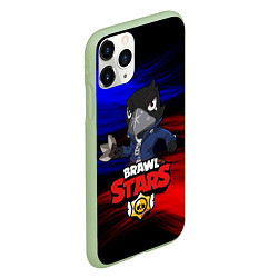 Чехол iPhone 11 Pro матовый BRAWL STARS CROW, цвет: 3D-салатовый — фото 2